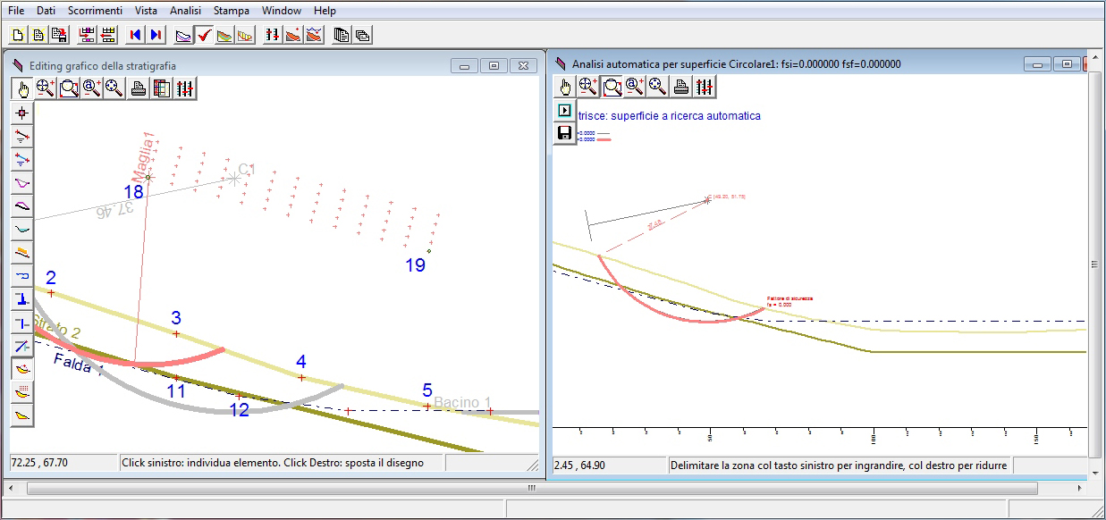 software aspen analisi automatica ricerca superfici di scivolamento