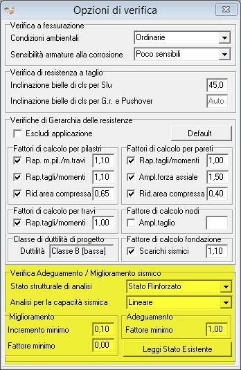 Nuova gestione del miglioramento /adeguamento sismico in Edisis 10