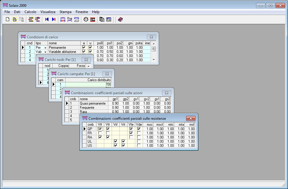 software solaio coefficienti resistenze