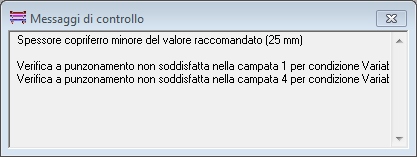 software solaio messaggi di controllo