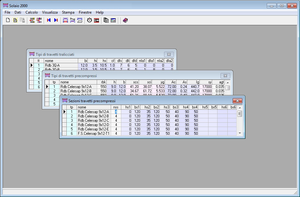 software solaio travetti precompressi