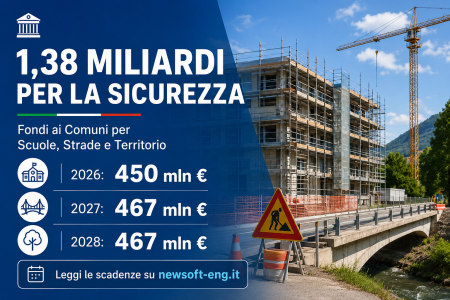 1-38 miliardi per la Sicurezza e scuole dei Comuni