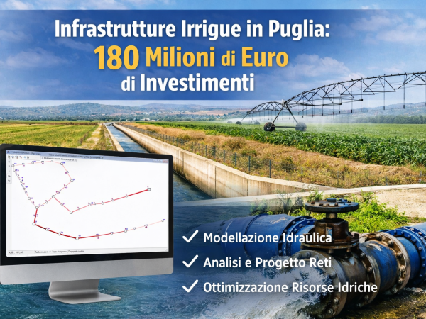 180 milioni di euro per le infrastrutture irrigue in Puglia