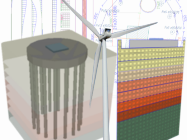 Progettazione della fondazione di una torre eolica